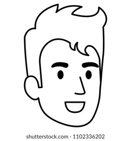 young man head avatar character