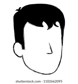 young man head avatar character