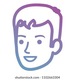 young man head avatar character