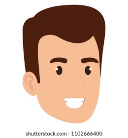 young man head avatar character