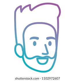 young man head avatar character