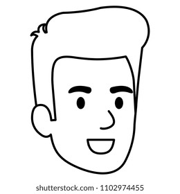 young man head avatar character