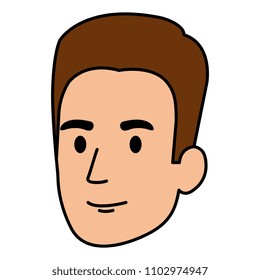 young man head avatar character