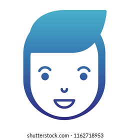 young man head avatar character