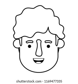 young man head avatar character