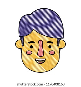 young man head avatar character