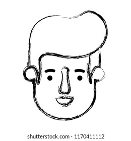 young man head avatar character
