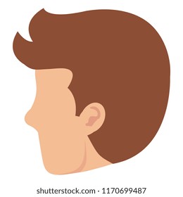 young man head avatar character