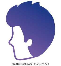 young man head avatar character