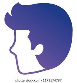 young man head avatar character