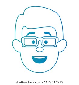 young man head avatar character