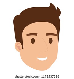 young man head avatar character