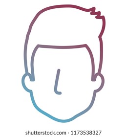 young man head avatar character