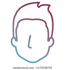 young man head avatar character