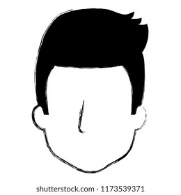 young man head avatar character