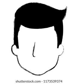 young man head avatar character