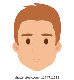 young man head avatar character