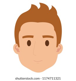 young man head avatar character