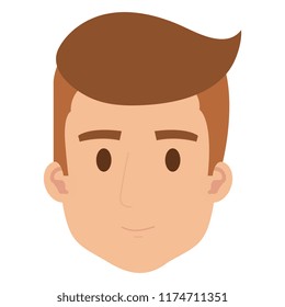 young man head avatar character