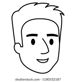 young man head avatar character