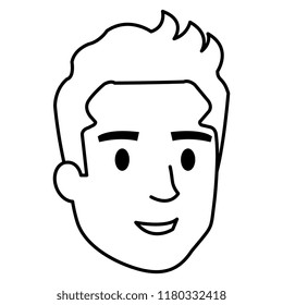 young man head avatar character