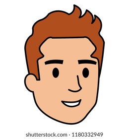 young man head avatar character