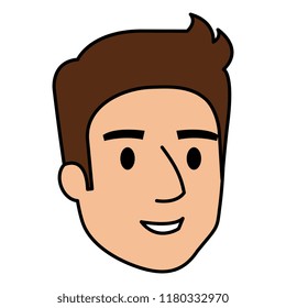 young man head avatar character