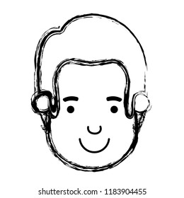 young man head avatar character