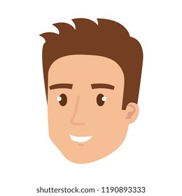 young man head avatar character