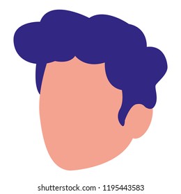 young man head avatar character