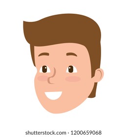young man head avatar character