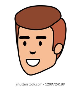 young man head avatar character