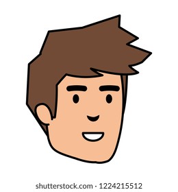 young man head avatar character