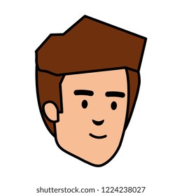 young man head avatar character