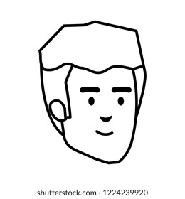 young man head avatar character