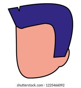young man head avatar character