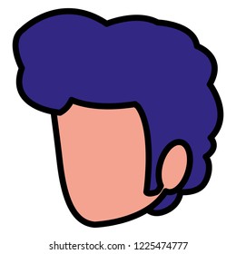 young man head avatar character
