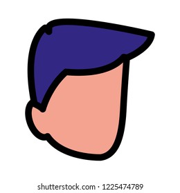 young man head avatar character