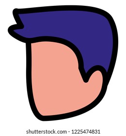 young man head avatar character