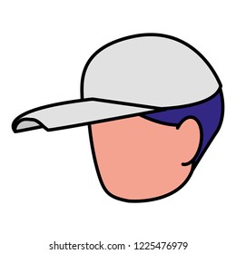 young man head avatar character
