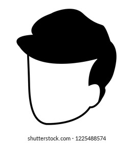 young man head avatar character