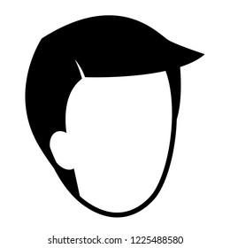 young man head avatar character