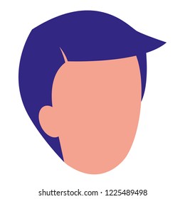young man head avatar character
