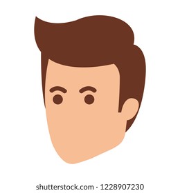 young man head avatar character