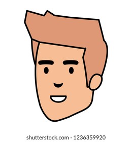 young man head avatar character