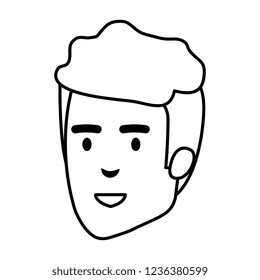 young man head avatar character
