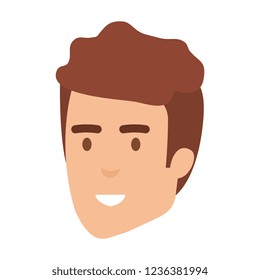 young man head avatar character