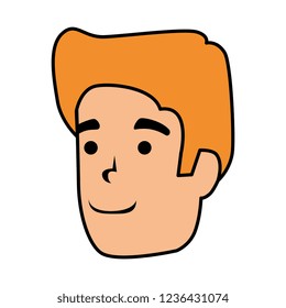 young man head avatar character