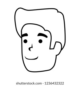 young man head avatar character