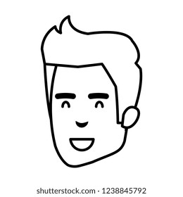 young man head avatar character